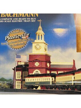 Plasticville PH-1 City Hall Red Building with Grey Roof O Scale NO Flag NO Box